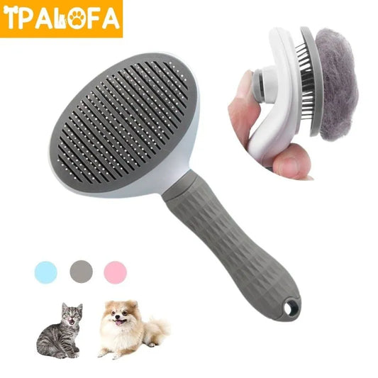 Peigne de brosse à cheveux en acier inoxydable pour toilettage pour animaux de compagnie