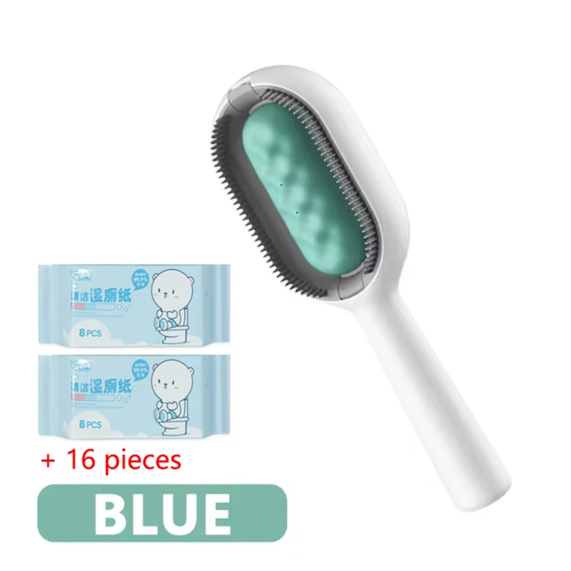 Doppelseitige Haarentfernungs-Massagebürste für Haustiere