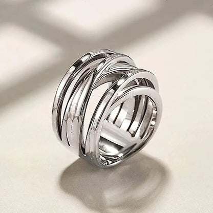 Huitan Hot Metal Fingerringe Damen