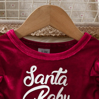Santa Baby Velvet Christmas Bodysuit