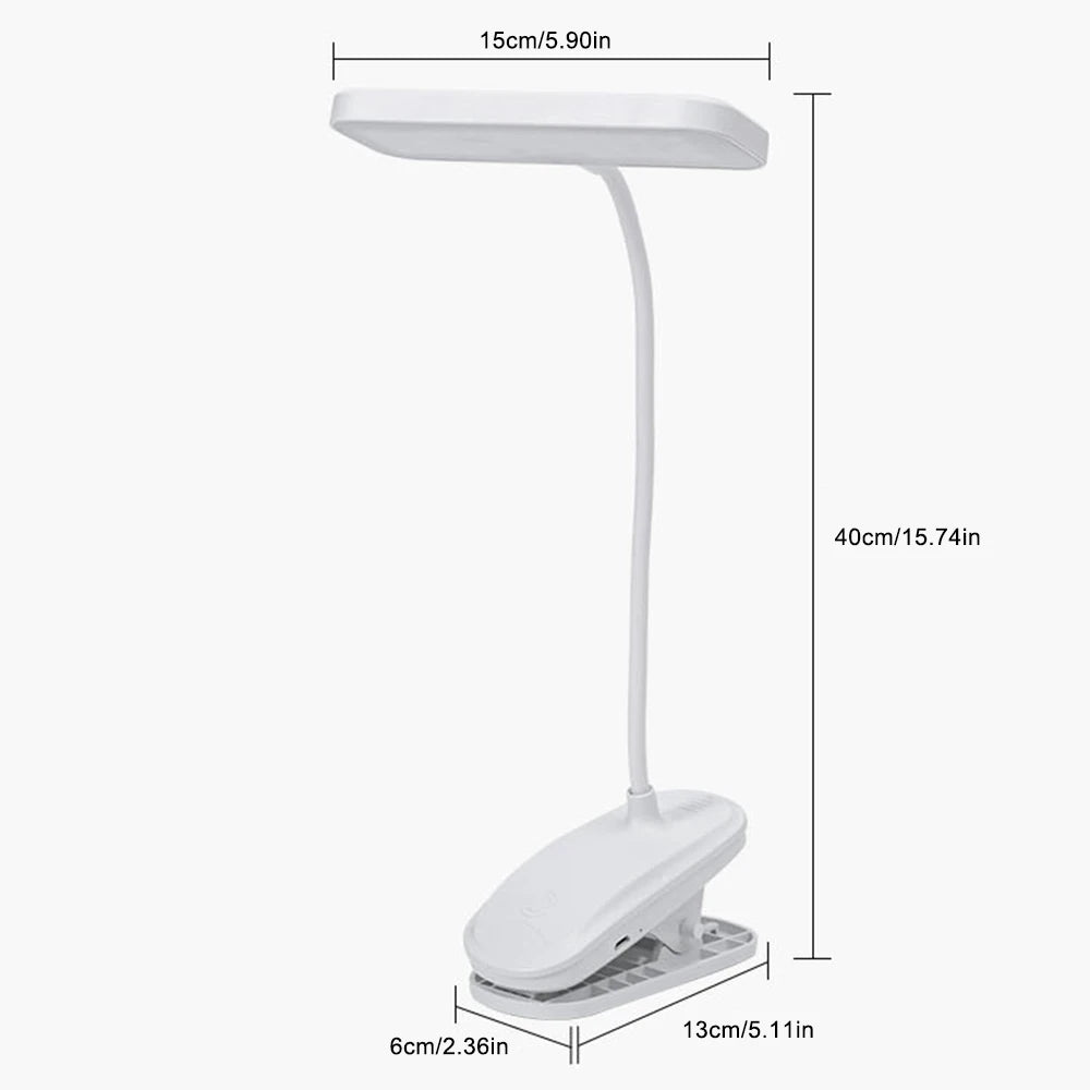 Clip-on Rechargeable Desk Lamp for Study & Bedroom