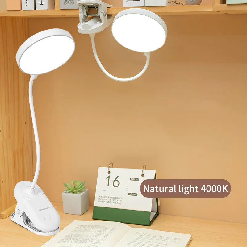 Lampe de bureau USB LED tactile à clipser