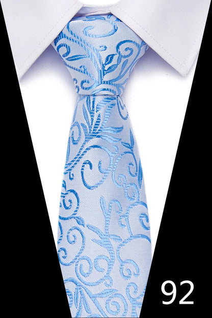 Handgefertigte blau-rot gestreifte Punktekrawatte für Männer