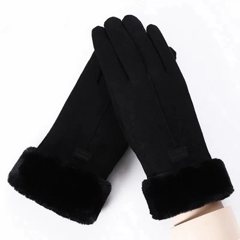 Women’s Winter Touchscreen Gloves – Plush Suede