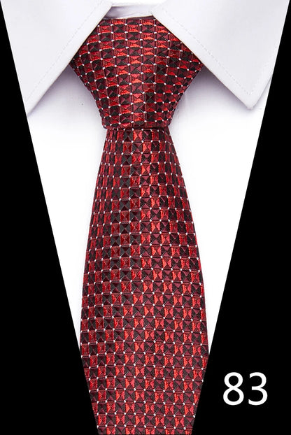 Handgefertigte blau-rot gestreifte Punktekrawatte für Männer