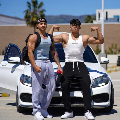 Spring Summer Men's Knitted Casual Muscle Vest