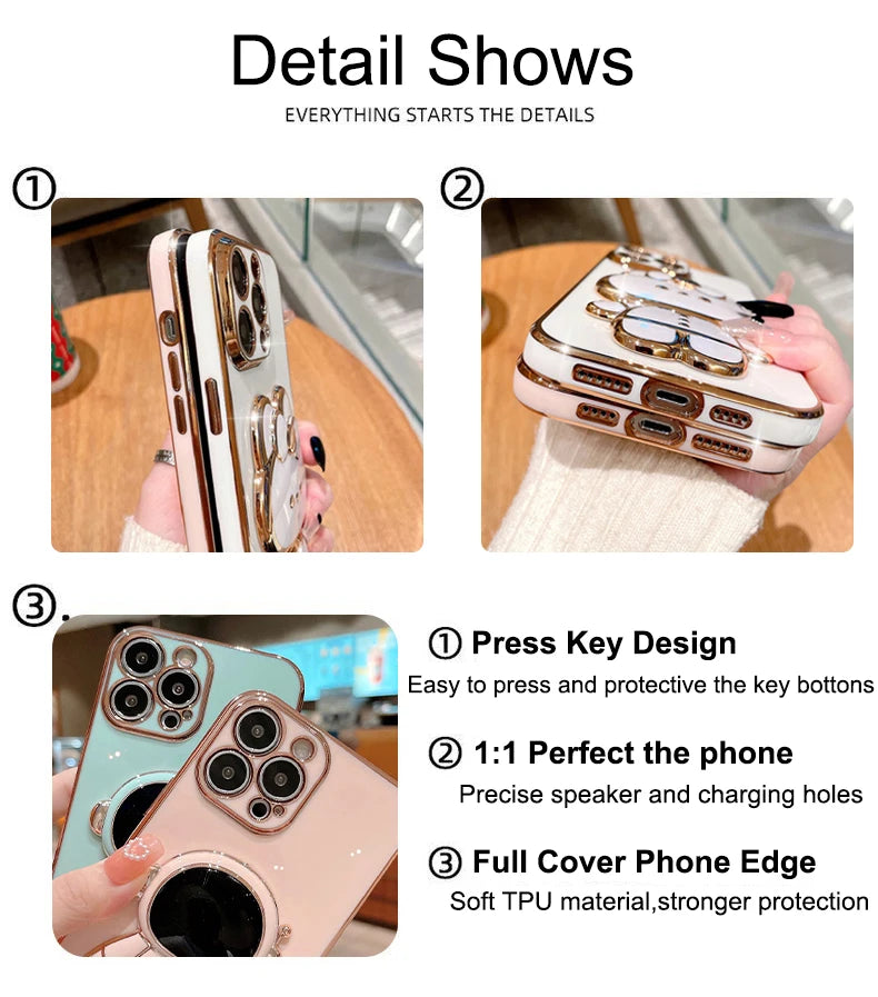 Mirror Plating Phone Holder Case