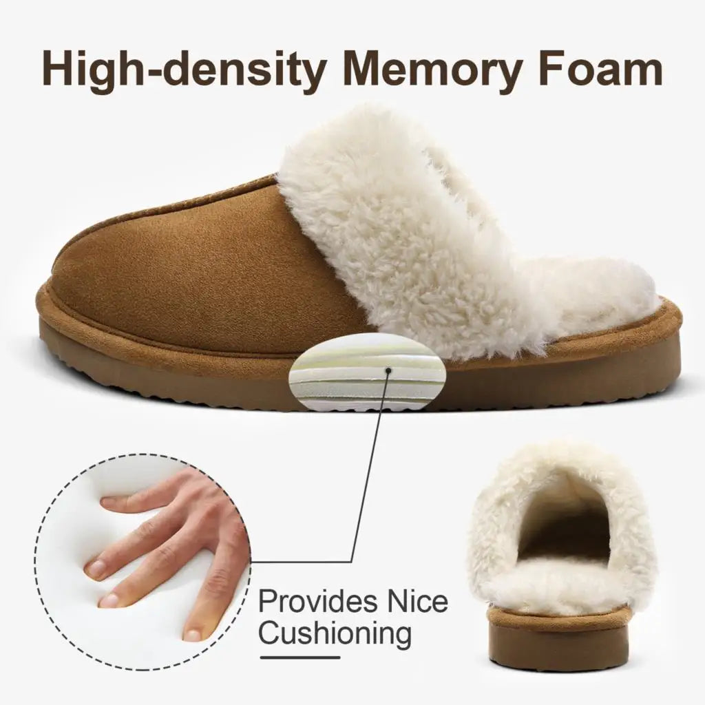 Comwarm Fluffy Fur Winter Slippers for Women