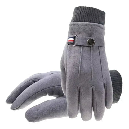 Winter-Fingerhandschuhe aus Wildleder für Herren
