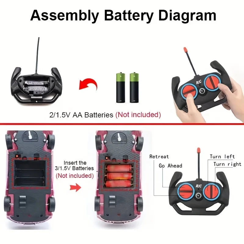 Voiture jouet de course télécommandée LED