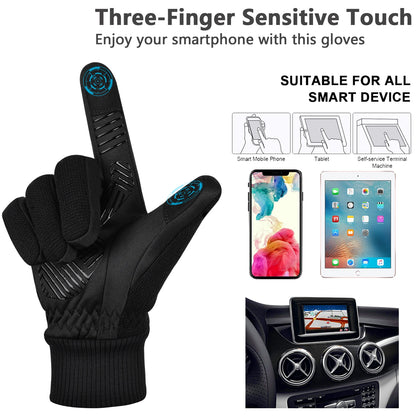 Winter-Fahrradhandschuhe, winddicht, Thinsulate, Touchscreen