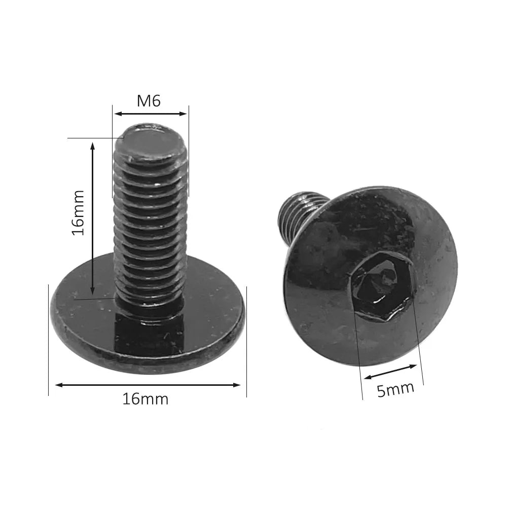 Black Large Flat Head Hex Socket Screws