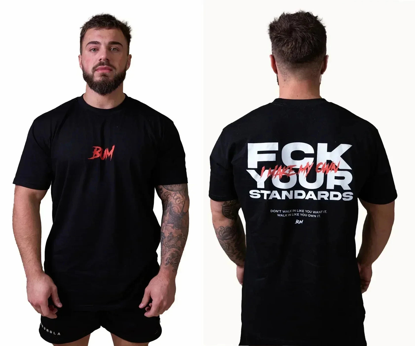 Bodybuilding-Kurzarm-T-Shirt für Herren