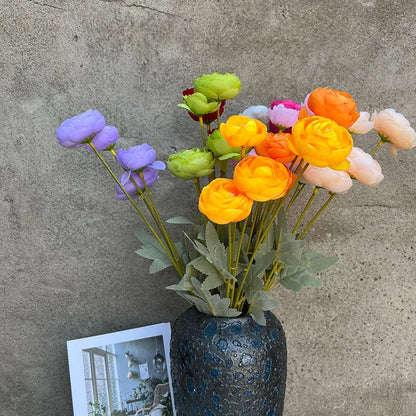 4 Köpfe Seidenpfingstrosenstrauß Künstliche Blumen