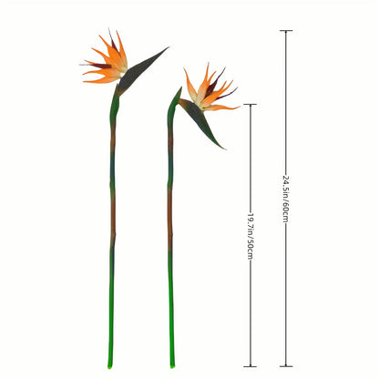 3Pcs Artificial Bird of Paradise Flowers for Home and Event Decor