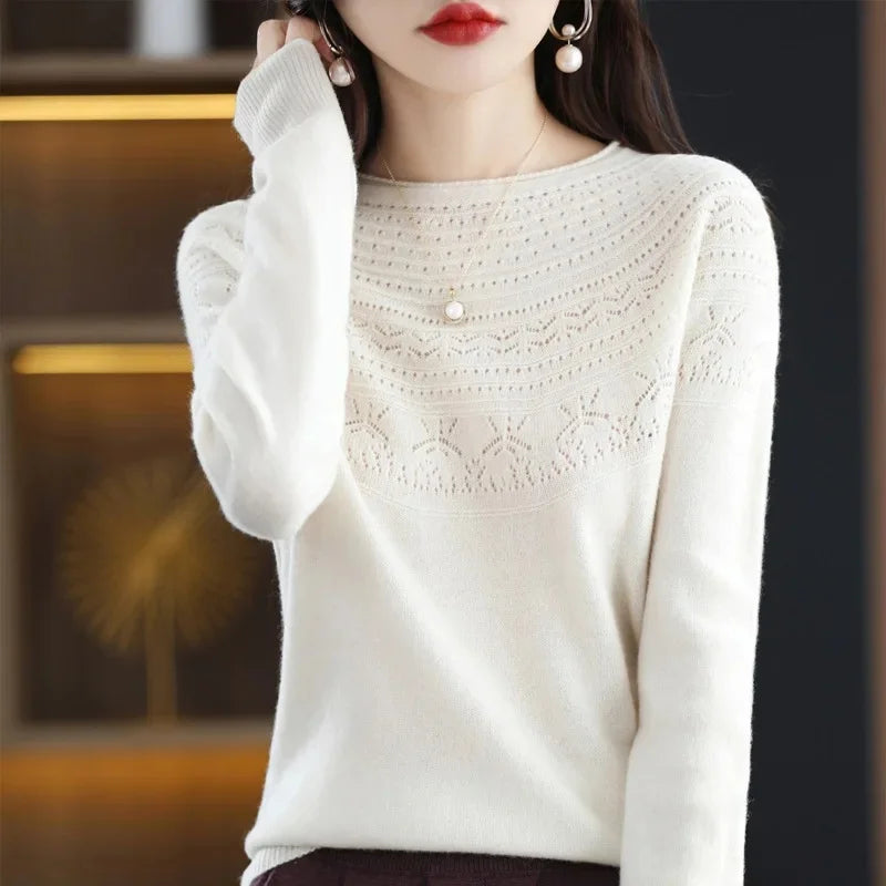 Women's Loose Knitted Woolen Roll Neck Sweater