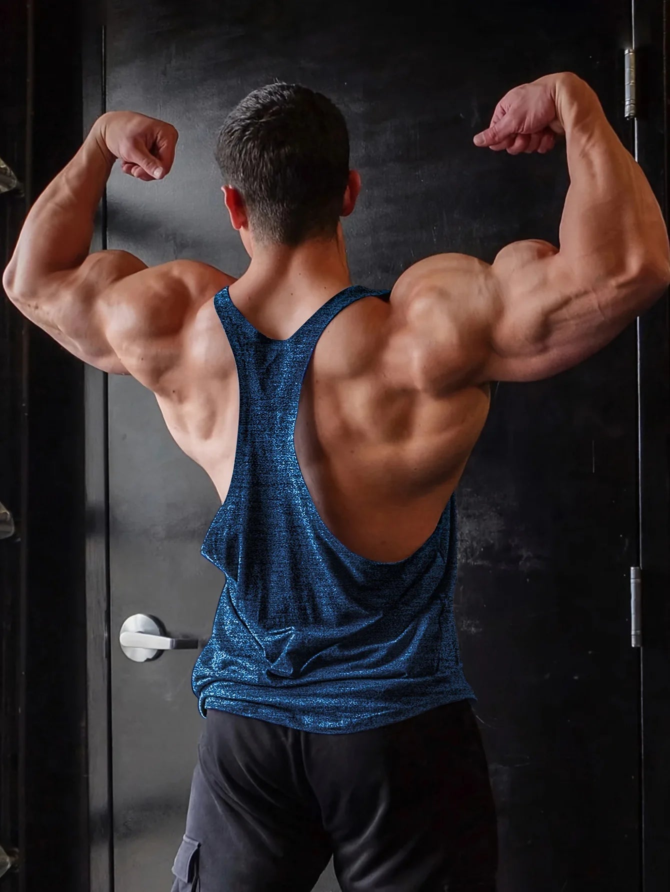 Men's Bodybuilding Sport Loose Crossbar Quick Dry Work Tank Top