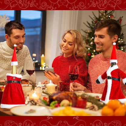 Creative Christmas Wine Bottle Covers Set