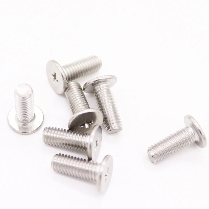 Stainless Steel Ultra Thin Cross Phillips Flat Head Bolt Set