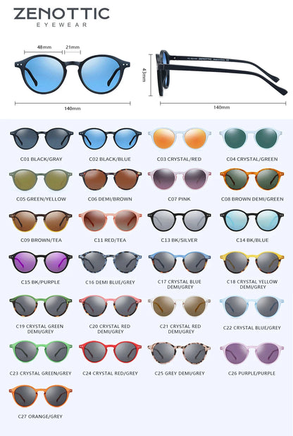 Unisex UV400 Retro Runde Sonnenbrille