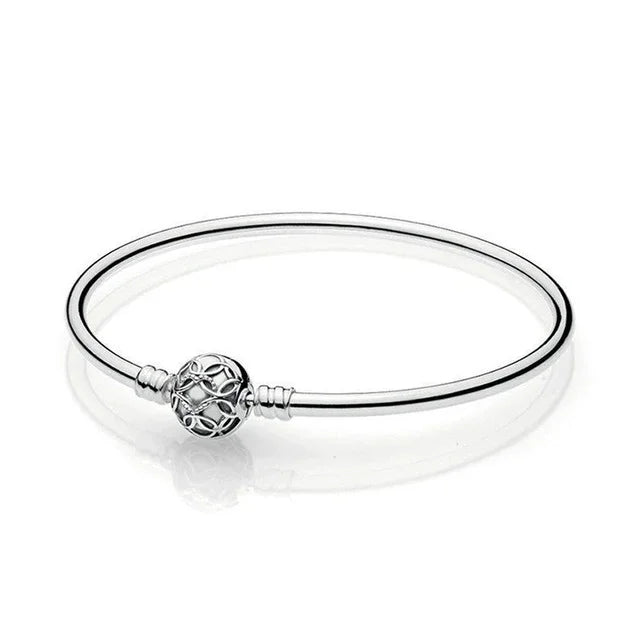 Heart-Shaped Zircon Stainless Steel Bracelet for Women