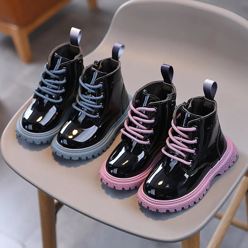 Bottes à plateforme pour enfants - Chaussures à lacets colorées pour enfants