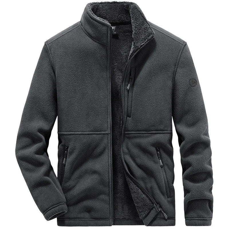 Fleece-Winterjacke mit Kapuze für Herren