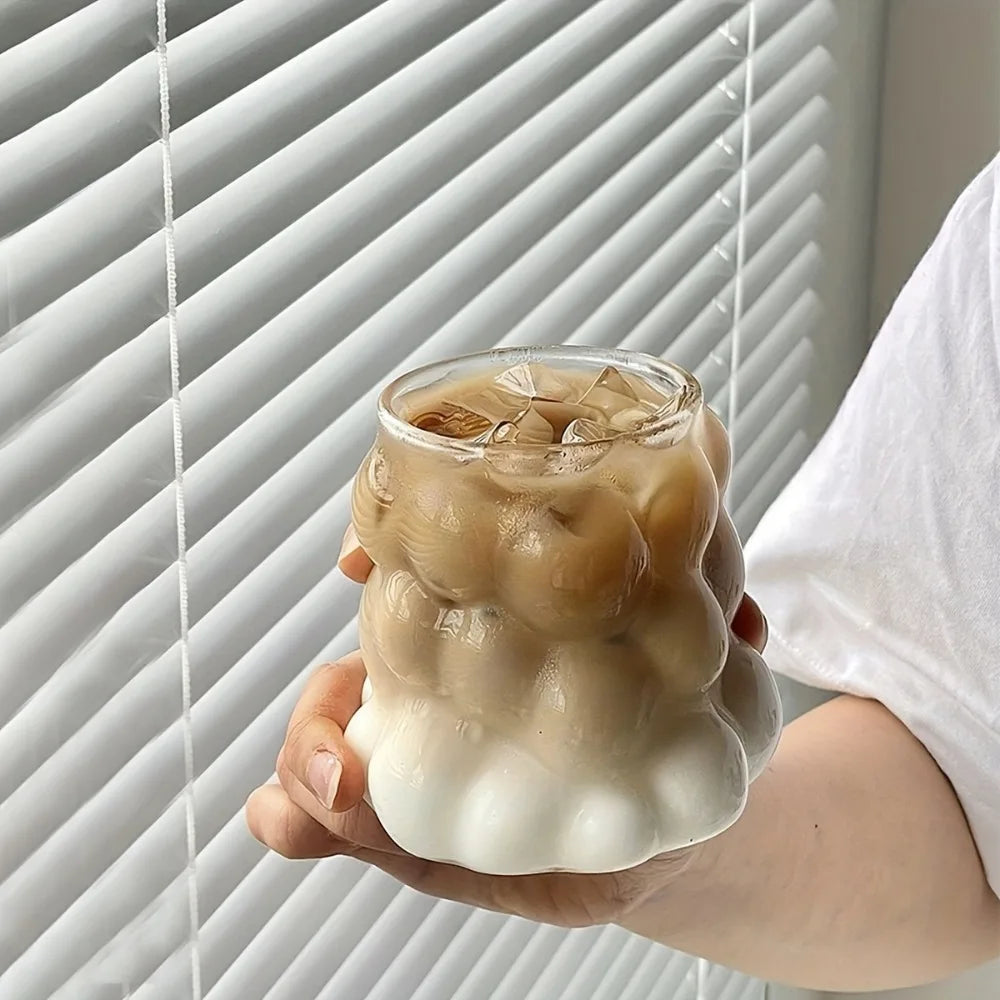 Tasse à café en verre raisins de 350 ml – élégante et fonctionnelle.