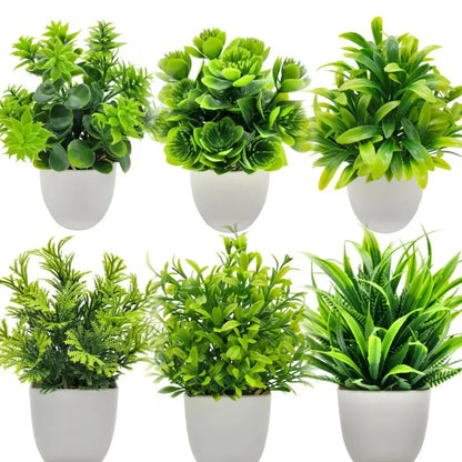 Artificial Plant with Plastic Pot for Home and Office Decor