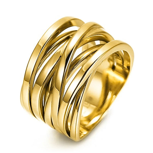 Huitan Hot Metal Finger Rings Women