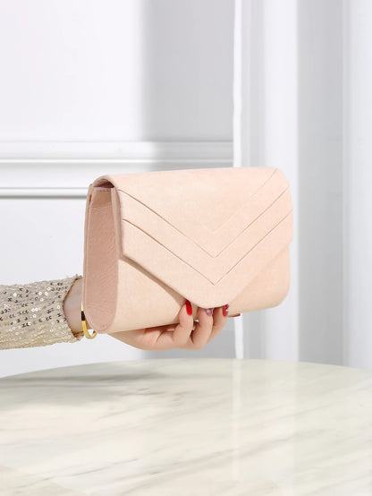 Sac de soirée de luxe en velours avec bordure en métal