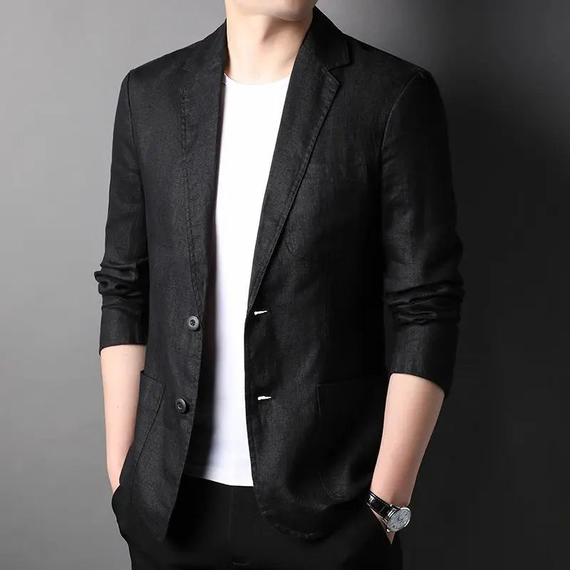 Korean Spring Thin Blazer- Minimalist Style for Men