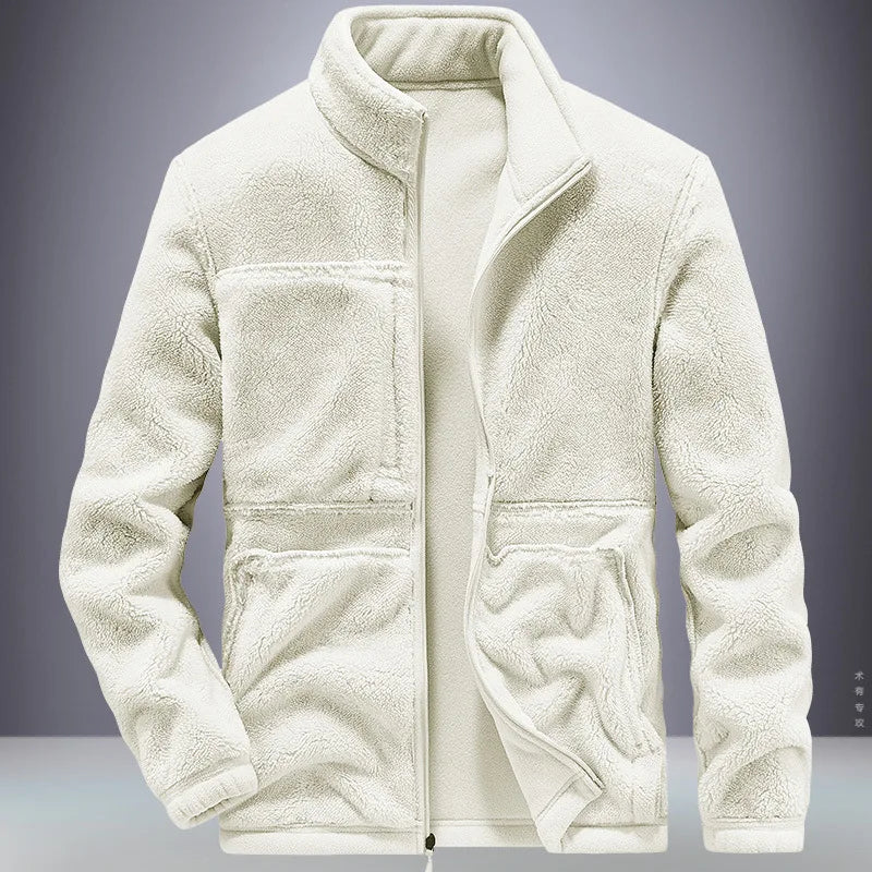 Fleece-Winterjacke mit Kapuze für Herren