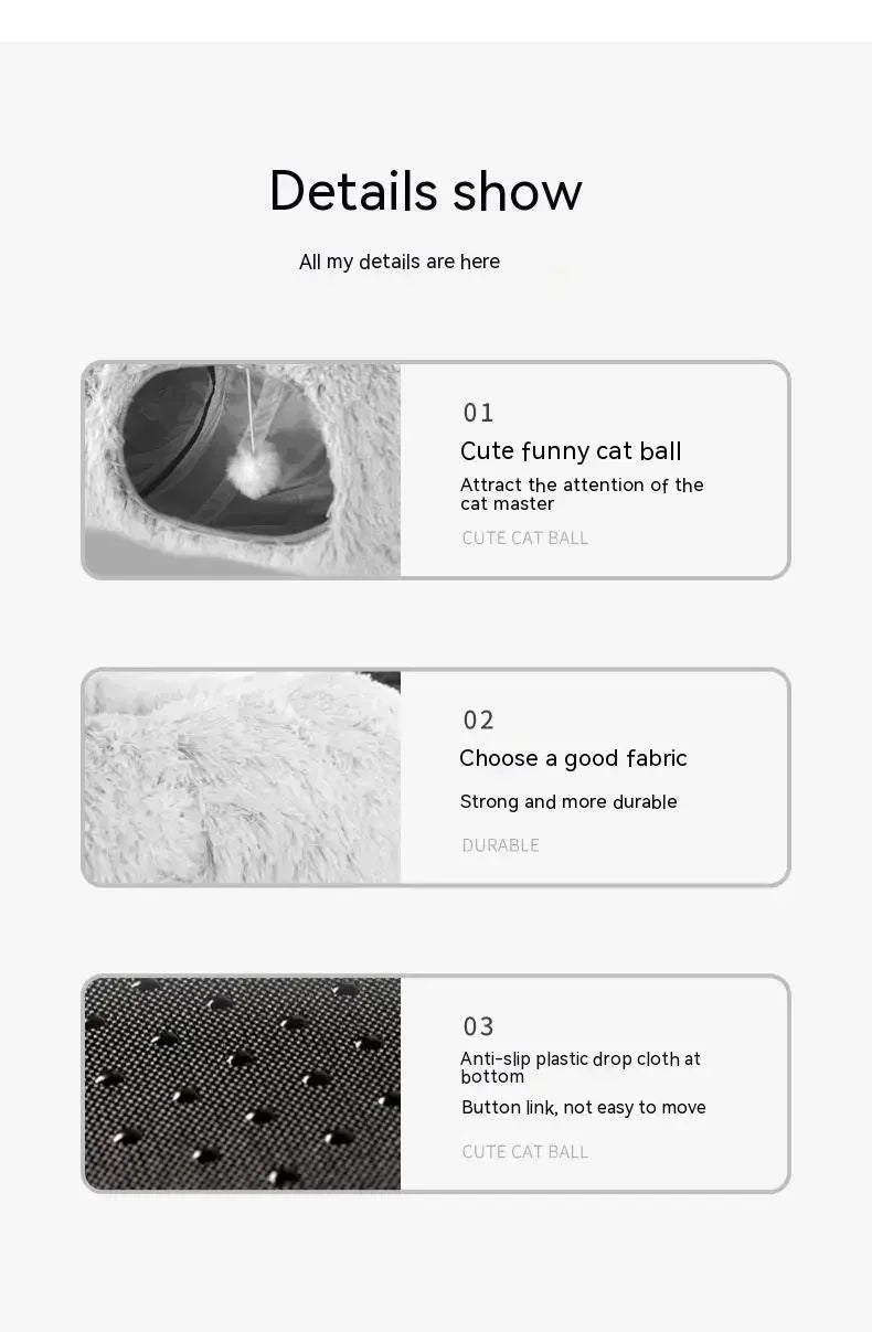 Faltbarer, warmer Haustier-Nest-Tunnel