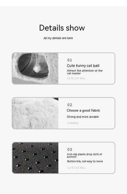 Faltbarer, warmer Haustier-Nest-Tunnel