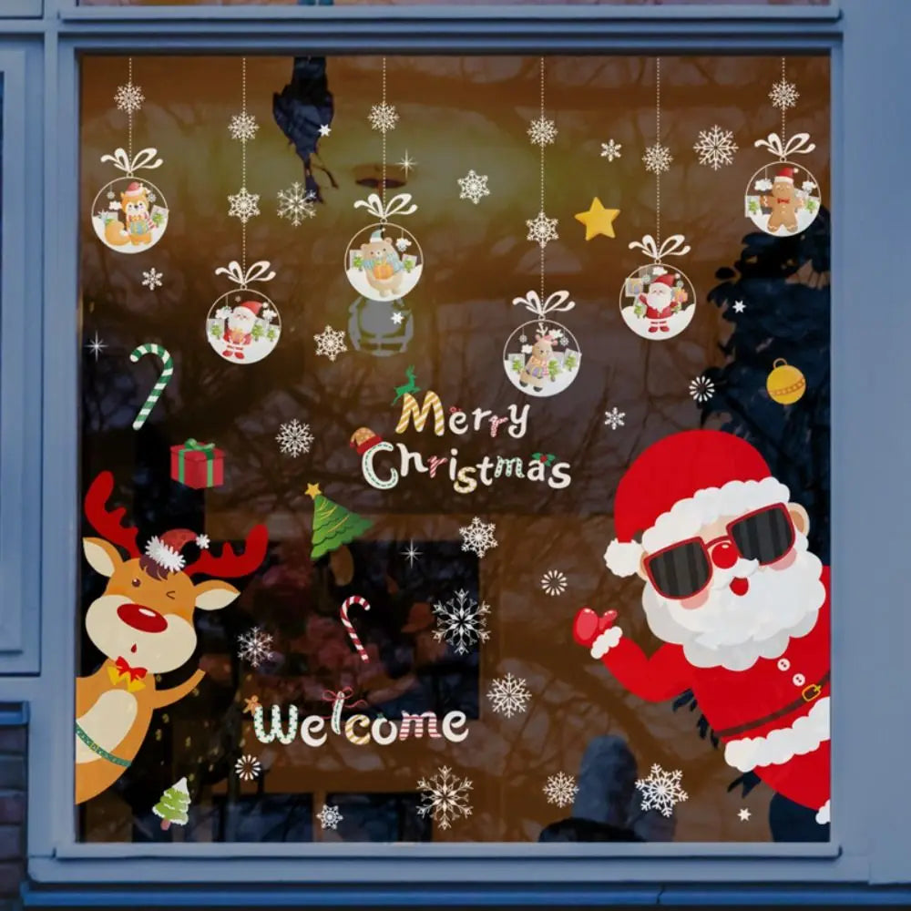 Fensteraufkleber „Merry Christmas Home Decor“ – Weihnachtsornament für festliche Geburtsgeschenke