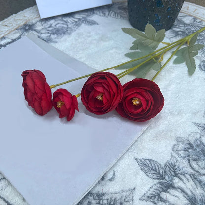 4 Köpfe Seidenpfingstrosenstrauß Künstliche Blumen