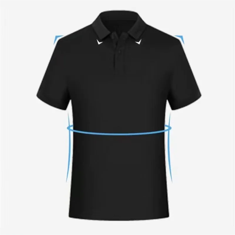 Lässiges geripptes Poloshirt für Herren, Loose Fit 2024