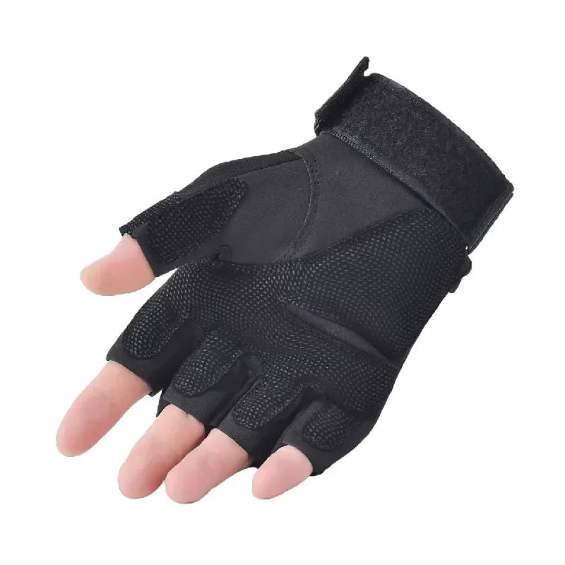 Fingerless Tactical Gloves – Anti-Slip for Fitness & Cycling