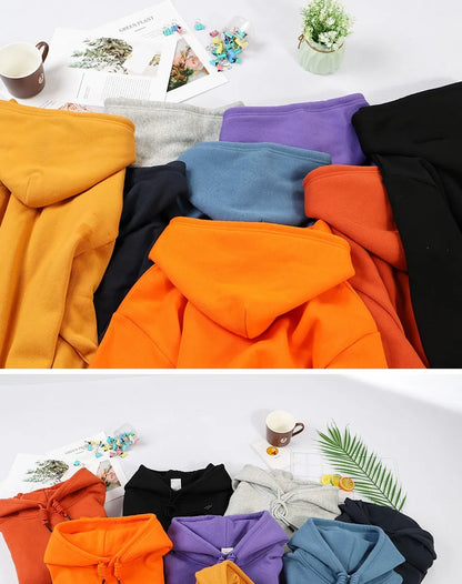 Sweats à capuche amples à manches longues et poches solides pour femmes