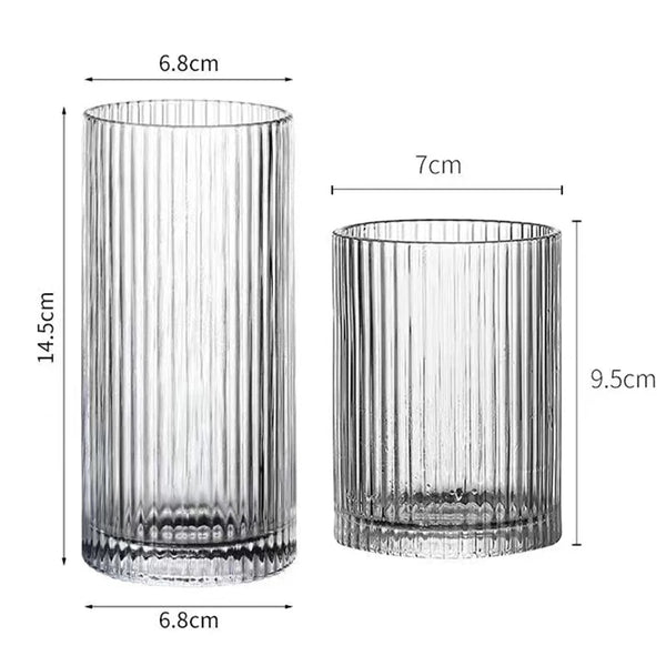 Design vertical en verre rayé