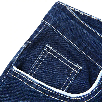 Solid Stretch Denim Jeans for Men