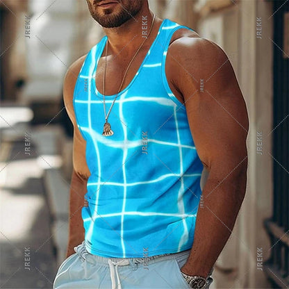 Sea Beach Casual Fashion Men's Tank Top for Summer