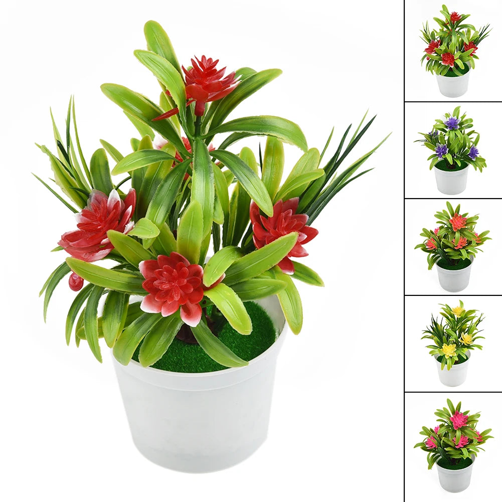 Artificial Lily with Pinecone for Home and Wedding Decor