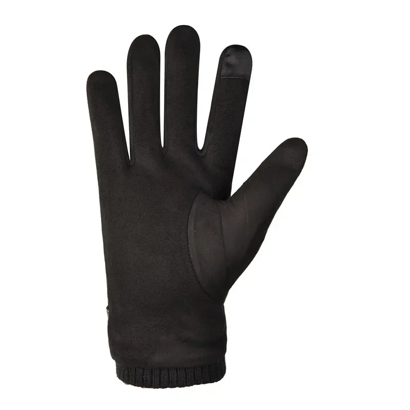 Men's Suede Winter Finger Gloves