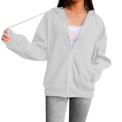 Sweat à capuche en polaire d'automne confortable pour un confort élégant