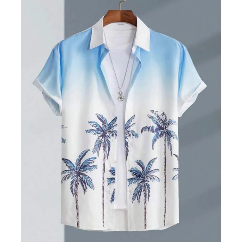 Tier Kran Männer Hawaiian Shirt 3d Pflanze Shirt für Männer