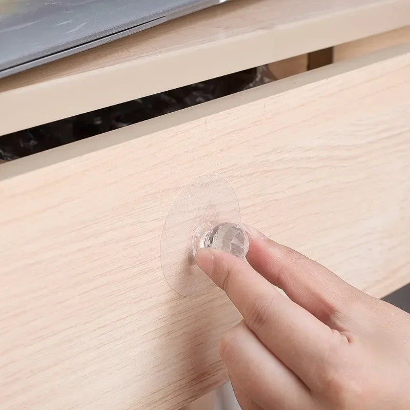 Transparent Crystal Self-Adhesive Drawer Handles