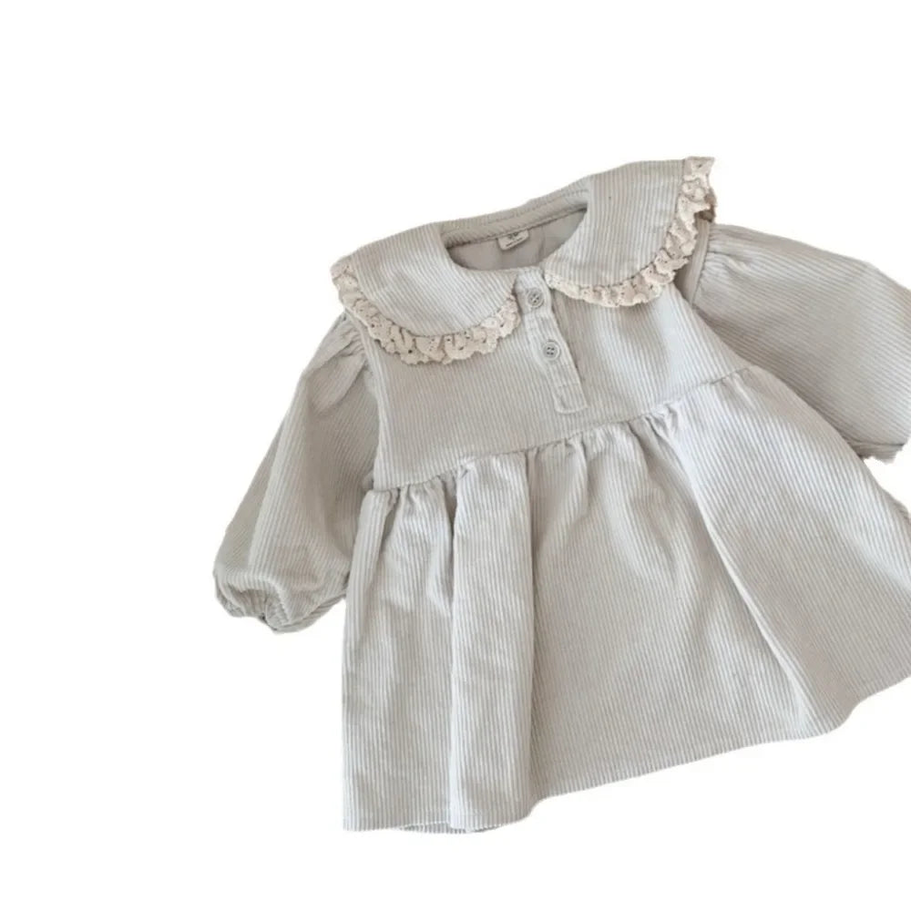 Toddler Girl Peter Pan Collar Corduroy Dress