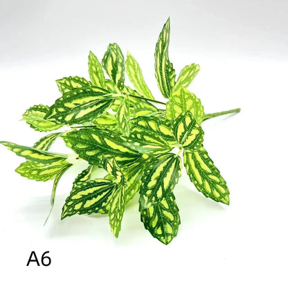 Artificial Tortoiseshell Leaf Dieffenbough Plant Decor